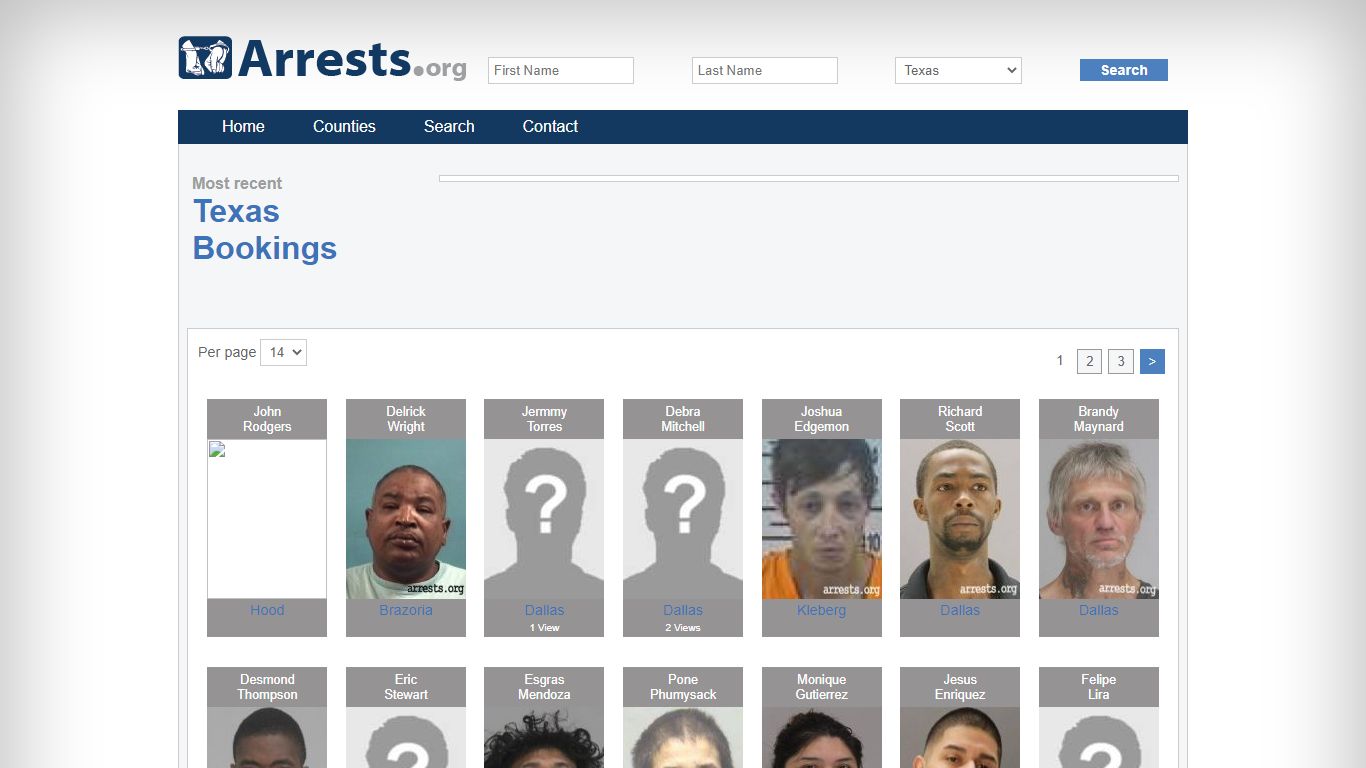 Search Texas Texas Jail Arrest Records